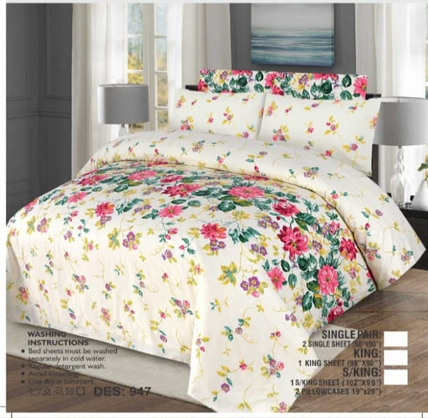 KING-Size Cotton Besdsheet (Export Quality)