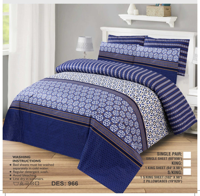 KING-Size Cotton Besdsheet (Export Quality)