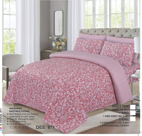 KING-Size Cotton Besdsheet (Export Quality)