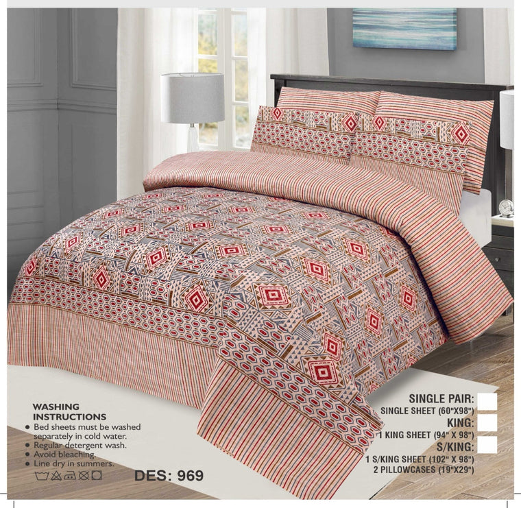 KING-Size Cotton Besdsheet (Export Quality)