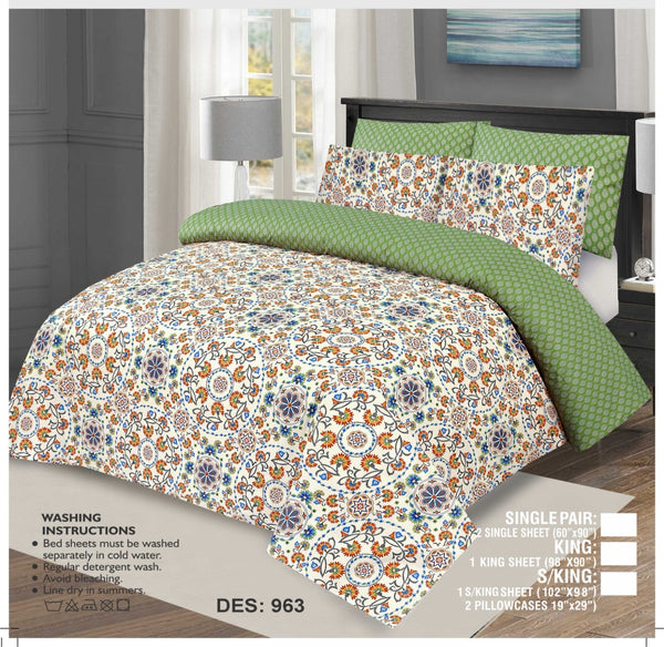 KING-Size Cotton Besdsheet (Export Quality)