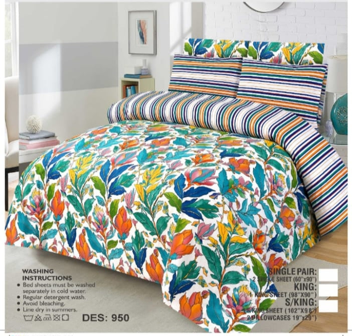 KING-Size Cotton Besdsheet (Export Quality)